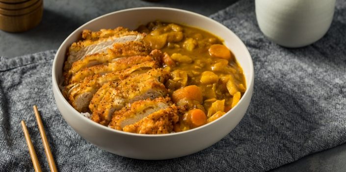 Japanese Chicken Katsu Curry Stew with Rice